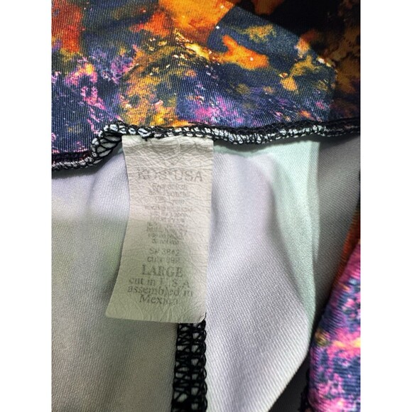 KOS USA Women's L Athletic Compression Running Leggings Galaxy Neon Color - Picture 10 of 12